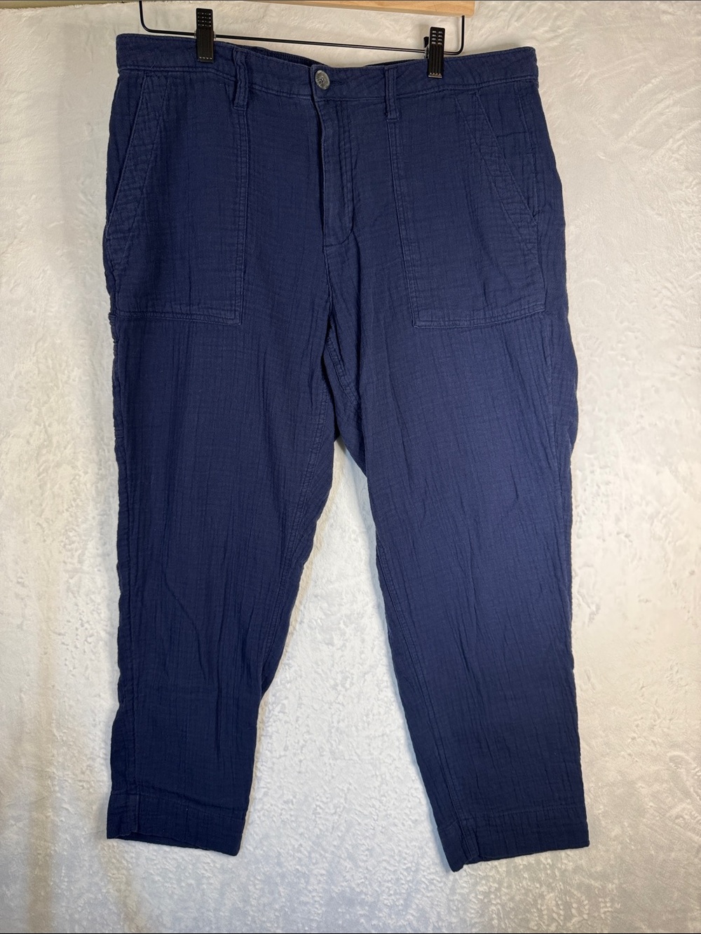 Old Navy Gauze Cotton Navy Pull-On Pants Size 14